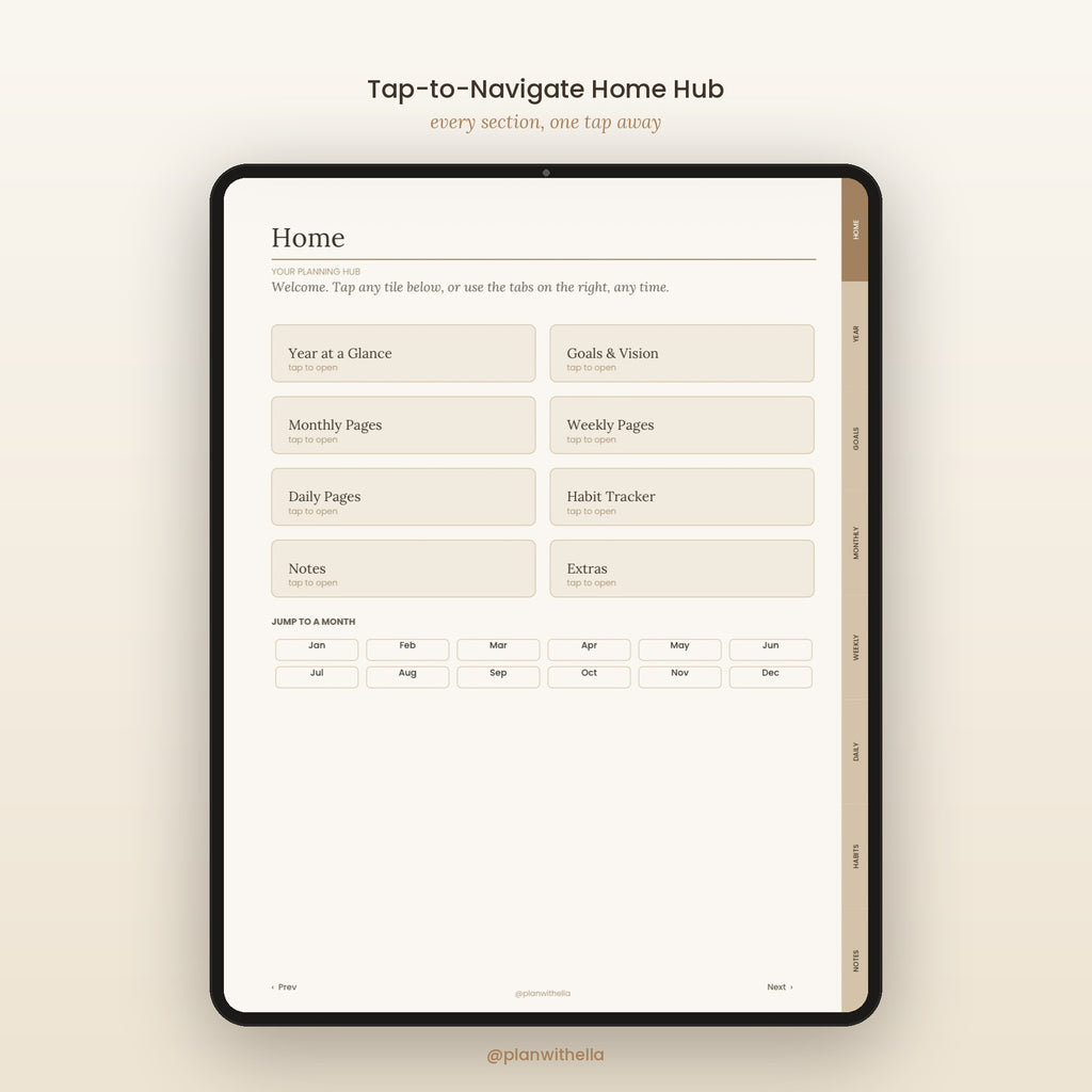 The Organized Life Planner | Undated Digital Planner for iPad, Phone & Laptop | GoodNotes & Notability