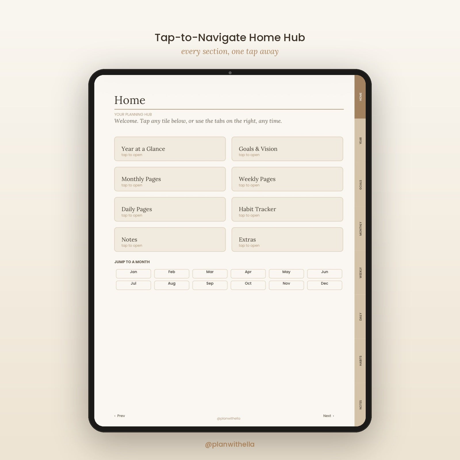 The Organized Life Planner | Undated Digital Planner for iPad, Phone & Laptop | GoodNotes & Notability