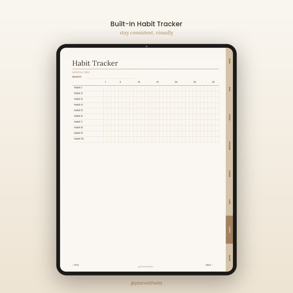 The Organized Life Planner | Undated Digital Planner for iPad, Phone & Laptop | GoodNotes & Notability